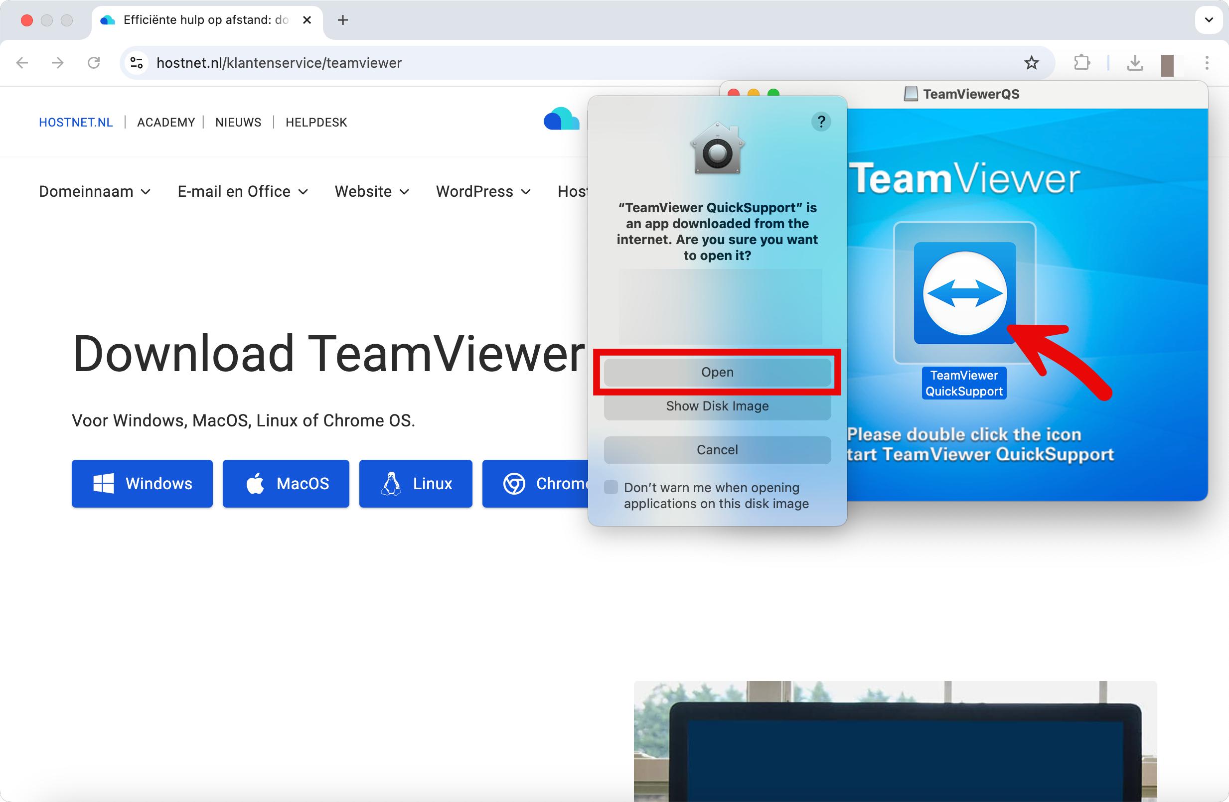 TeamViewer openen